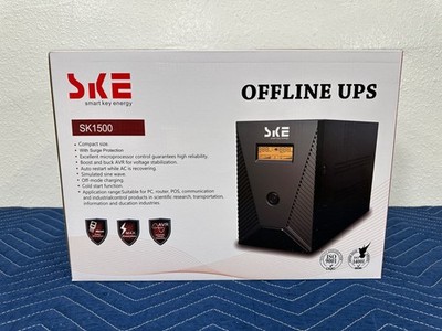 NEW SKE Smart Key Energy OFFLINE UPS SK1500 1500VA/900W Compact + Surge Protect