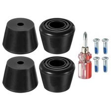 PATIKIL Roller Skate Toe Stops with Screwdriver, 2 Pair 82A Rubber Black