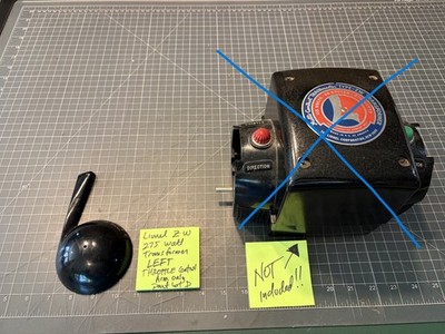 Lionel O Train ZW 275 Watt Transformer LEFT THROTTLE CONTROL HANDLE ONLY LOT D