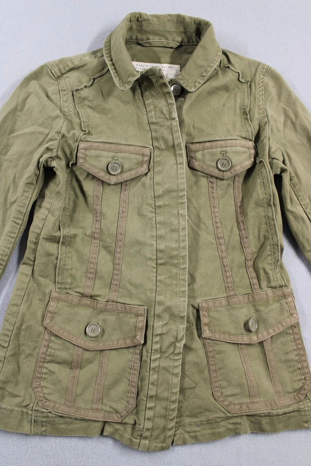 Chaqueta Marc by Marc Jacobs para mujer talla 2 verde ropa de trabajo utilitaria bolsillos de algodón Foto 2 de 4