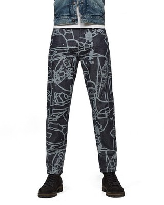 G-Star Herren Jeans Slim, Scutar 3D Slim Tapered, Blau denim charcoal, W32 L34