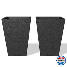 Kante 14" Tall Taper Planters, Set of 2, Indoor/Outdoor Garden Patio Pots