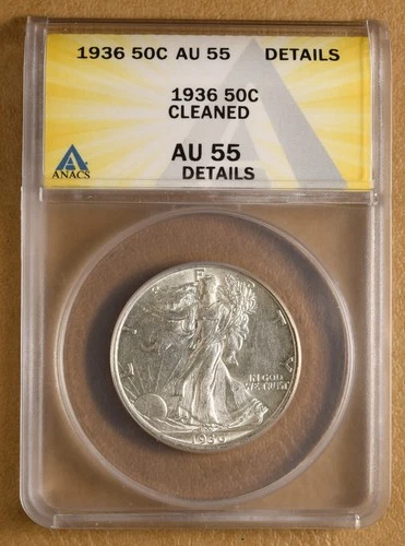 1936 P Walking Liberty Half Dollar ANACS AU 55 Details