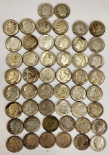 Roll of 50 Silver Roosevelt Dimes $5 Face Value 90% Silver Coins Mixed Dates