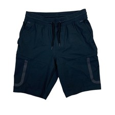 Under Armour Heatgear Black Athletic Training Shorts Drawstring Pockets Large