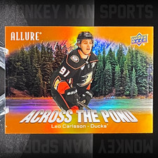 2024-25 Allure - Leo Carlsson - ACROSS THE POND #ATP-2 ORANGE COLOR MATCH DUCKS