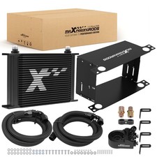 25 Row Oil Cooler Kit Universal 10an Aluminum British Radiator Black 25 Row Oil Cooler Kit Universal 10an Aluminum British Radiator Black