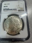 1921-S Morgan Silver Dollar NGC AU53