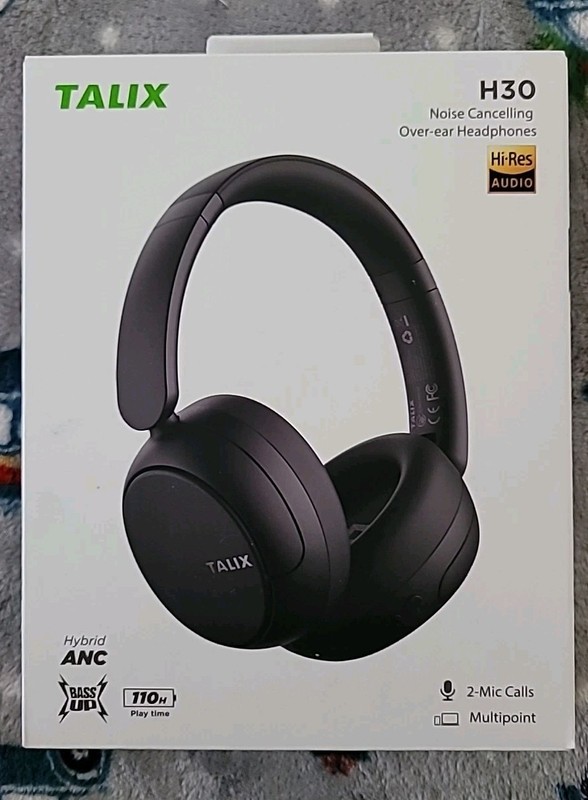 Talix Over-Ear Noise Canceling Wireless Headphones 