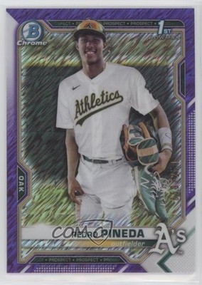 2021 Bowman Chrome Prospects Purple Shimmer Refractor 59/250 Pedro Pineda 9hx