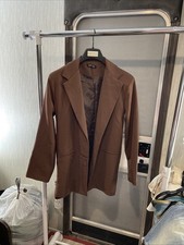 #209 Women’s Boohoo  Dress Jacket Size L Brown Super Nice Style