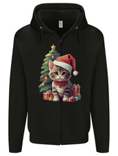 Cute Christmas With Presents and Tree Mens Zip Up Hoodie