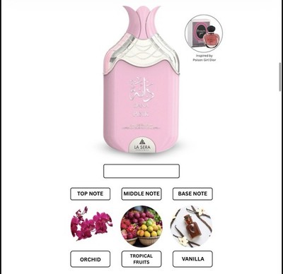 La Sera Dana Pink Eau de Parfum Spray Orchid Tropical Fruits Vanilla Scent