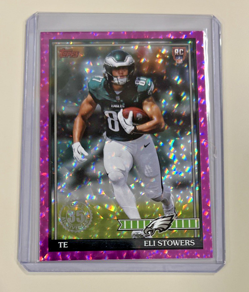 2026 Topps Flagship Eli Stowers #91TR-39 1991 Topps Rookies Pink Crackle Eagles
