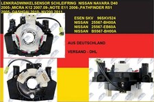 NEU LENKRADWINKELSENSOR SCHLEIFRING für NISSAN MICRA K12  NAVARA D40  PATHFINDER