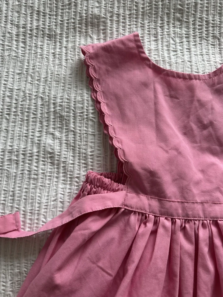 True Vintage Girls 1970s Pink Pinafore Apron Style Dress Age 4 5 Years - Image 4 of 4
