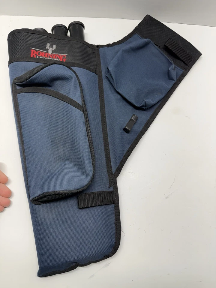 BOHNING Tiro con Arco Azul Marino 4 Tubos Objetivo Cinturón/Aljaba de Cadera Mano Izquierda Foto 2 de 4