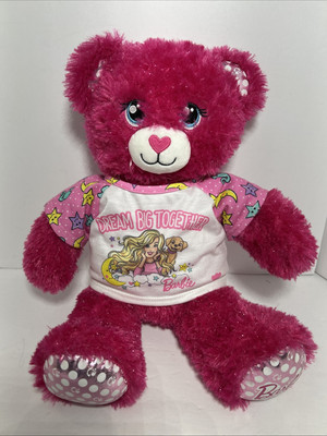 BARBIE Build A Bear Plush Pink Barbie Movie Metallic Sparkle Shirt B-A-B Soft