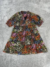 Maeve Dress Womens Xs Petite Red Blue Pink Green Floral Blouson