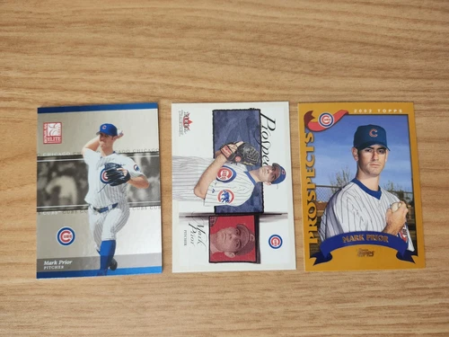 2002 Topps Traded & Rookies #T231 Mark Prior, Donruss Elite and Fleer Tradition
