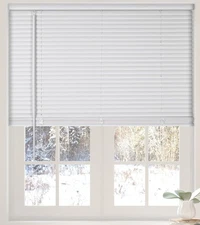 Cordless White 1” Light Filtering Mini Blinds 30.5” W x 60” H Window Blinds