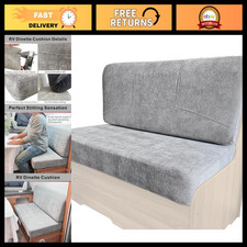 Memory Foam RV Dinette Booth Cushion Set - Grey 44" Replacement Seat  Backrest