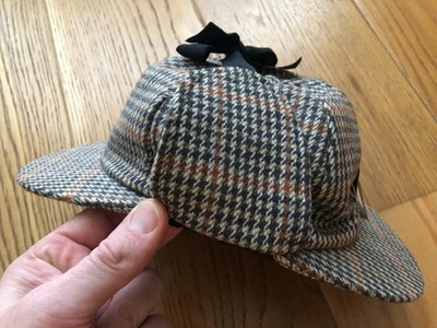 HAWKINS DEERSTALKER TWEED HUT ENGLISCHE WOLLMISCHUNG COUNTRY COLLECTION (A251) 59 CM