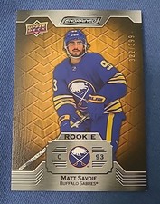 Matt Savoie SABRES 2023-24 UD Engrained Oak RC /399