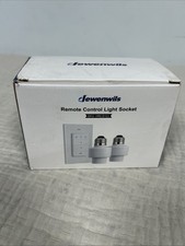 DEWENWILS Remote Control Light Socket, 1 Wall Mounted Controller 2 Socket