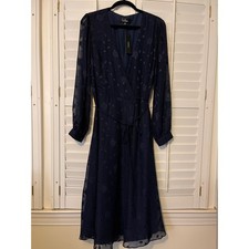 Lulus blue dress wrap size M NWT