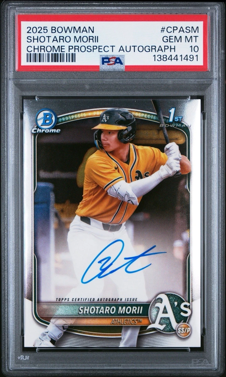 Bowman Oakland Athletics Baseball Autographed Sports Trading Cards