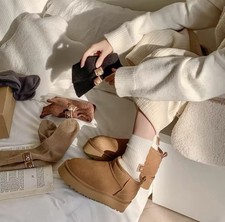 UGG Inspired White Ribbed Crew Socks 1 Pair Cozy Winter Boot Luxury Knit