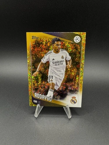 Rodrygo 2025-26 Topps UCC #102 Gold Speckle Real Madrid /50