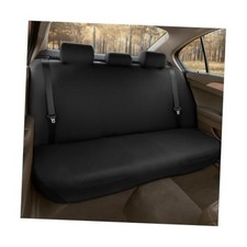 Rear Seat Cover Soft Touch Elastic Fabric Protector Black