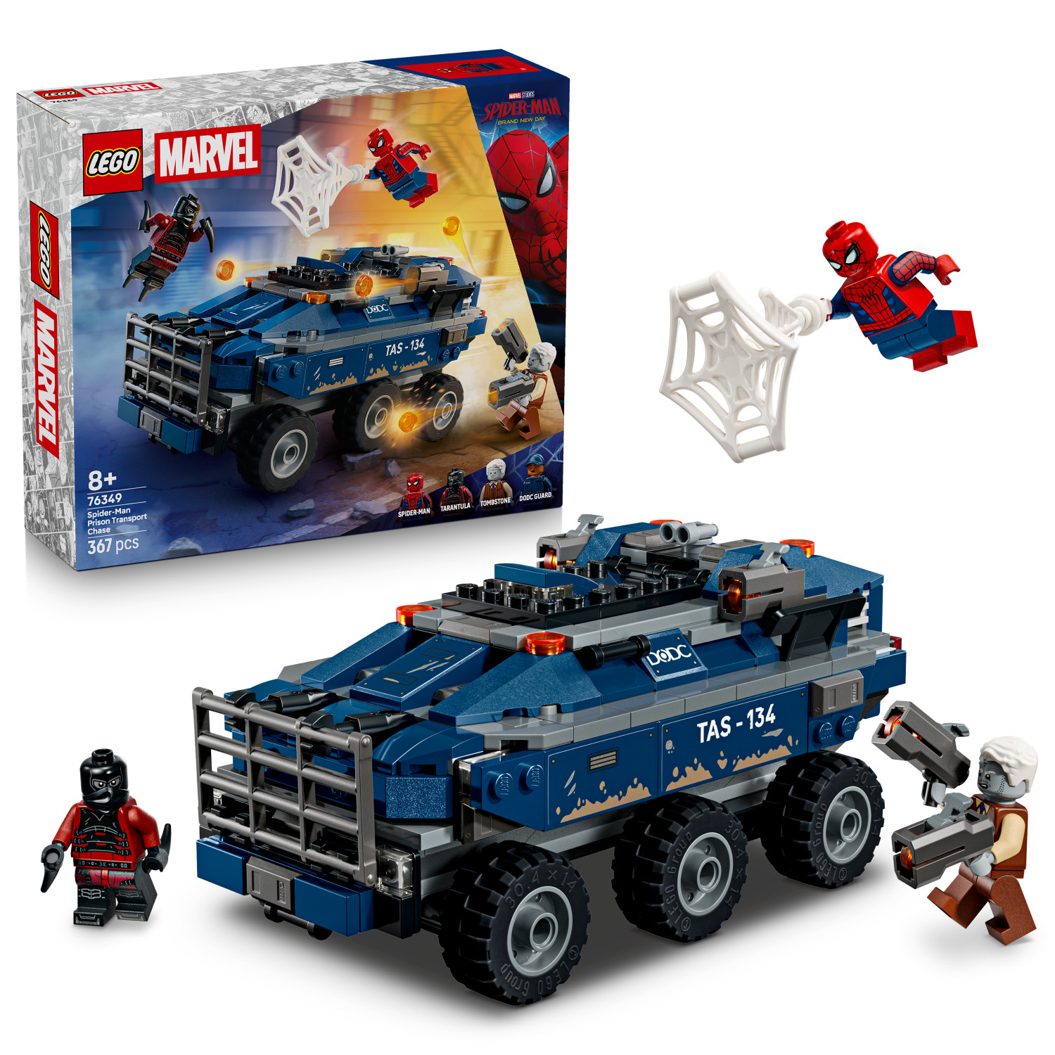 Lego Boys Marvel Spider-Man Prison Transport Chase Set 76349 Multi - Image 5