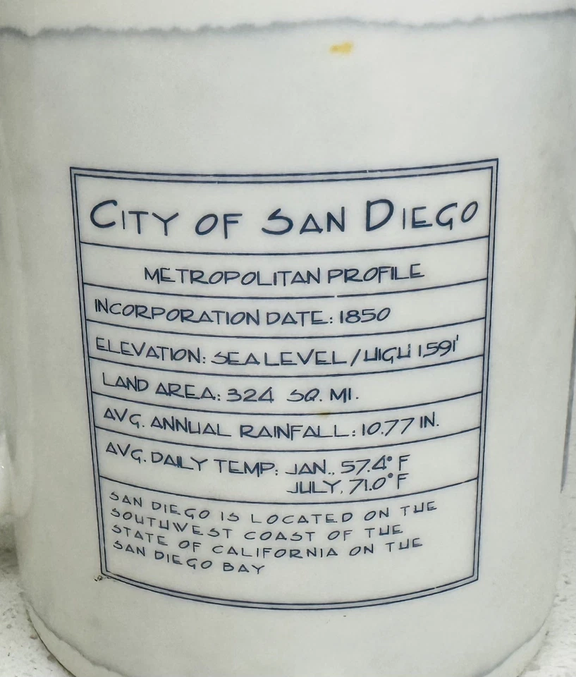 2007 Starbucks Architecture Series San Diego 18 Oz Coffee Mug America's Finest - Image 2 of 4