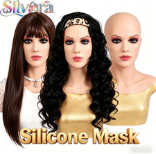 Silicone Realistic Female Face Mask Crossdresser Head Mask For women For Cosplay