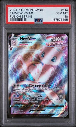 Mew VMAX 114/264 - Swsh08: Fusion Strike Holo (PSA 10)