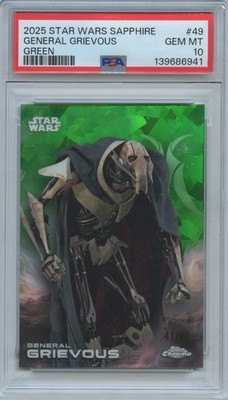 General Grievous 2025 Topps Chrome Sapphire Green Refractor Star