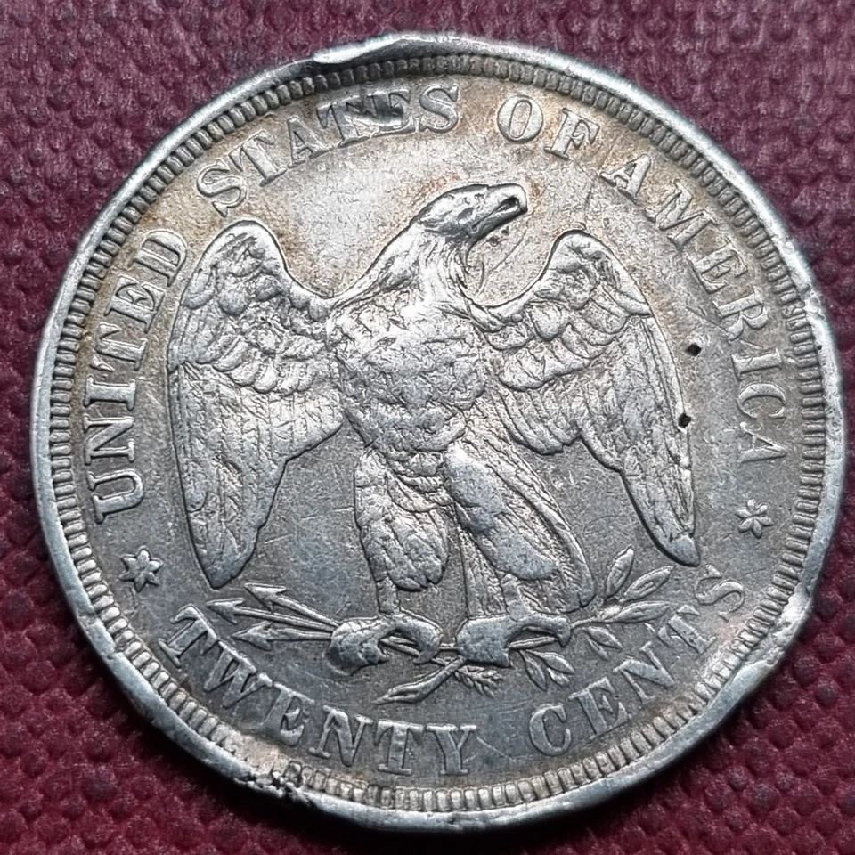 1875 P Twenty Cent Piece 20c Silver Type Coin Better Grade XF Details #93016 - Image 2 of 2