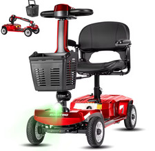 Scooter Per Anziani 4 Ruote Mobilità Disabili Carico 190kg Monopattino Anziani