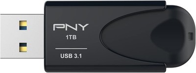 PNY Attaché 4 1TB USB 3.1 Flash Drive, 80MB/s Lesen, Capless Design, PC & Mac