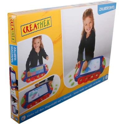 Creathek Magnet Maltafel mit 4 Stempeln, ca. 45x31.5x3 cm, ab 3 Jahren