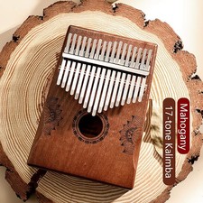 17 Key Thumb Piano Mahogany Hollow Kalimba Musical Instrument for Healing & Gift