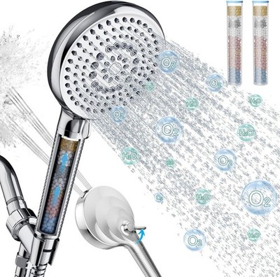 HammerHead Showers  Solid Metal Handheld Shower Head 2.5 GPM, Brushed Nickel