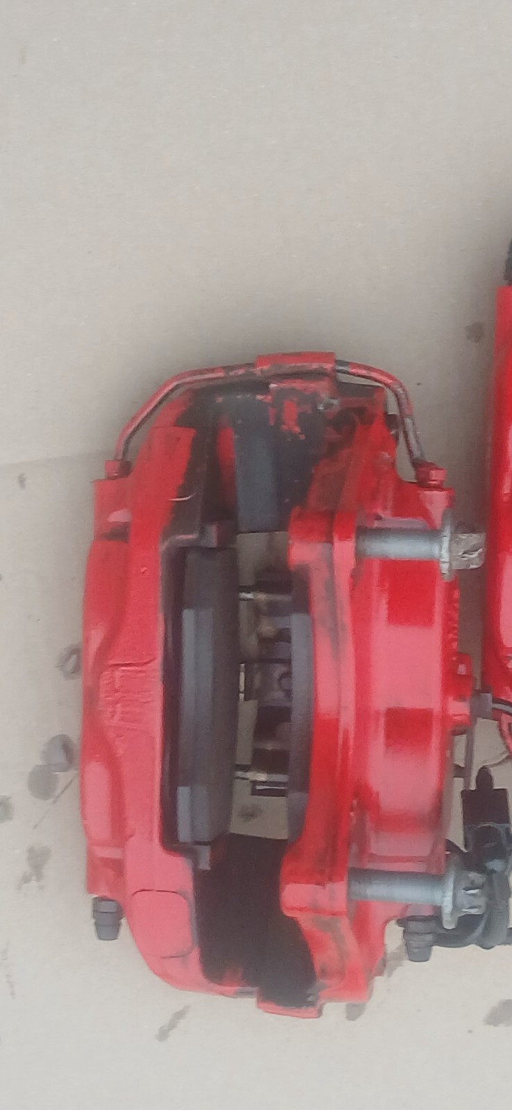 2014-2019 MASERATI GHIBLI REAR LEFT & RIGHT RED BREMBO BRAKE CALIPERS W/HARDWARE