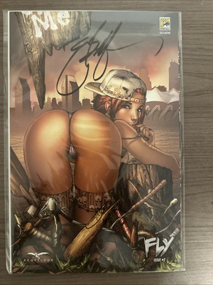 Zenescope Fly #2 SIGNED SDCC EBas Spank Me Variant