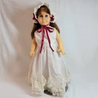 Chatty Cathy Doll 1962 Auburn Brown Hair Blue Eyes Mattel, #5 Grill, With Stand
