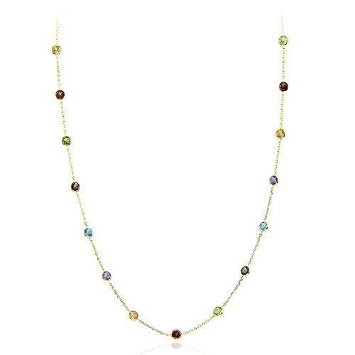 14K Yellow Gold Round Shaped Multi 
