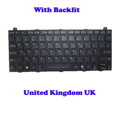 Backlit UK Keyboard For Getac K120 G3 United Kingdom UK With Black Frame New
